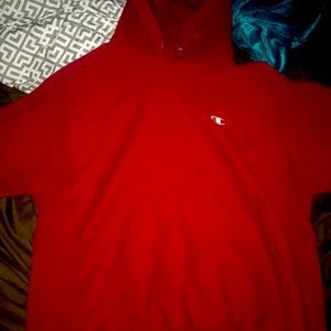 Red Champion Hoodie (no zipper)
